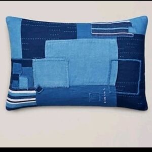 New Ralph Lauren Stover 16x24 Summer Blue 100% Linen Throw Pillow Cover